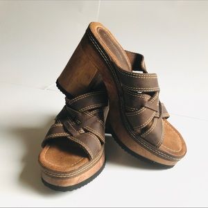 Women’s chunky wooden heels/ Candies size 7M